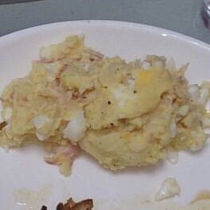 卵をプラスで(^_^)お酢と砂糖でマヨネーズが減らせるなんて、初めて知りました。カロリーカットに良いですね♫ごちそうさまでした！